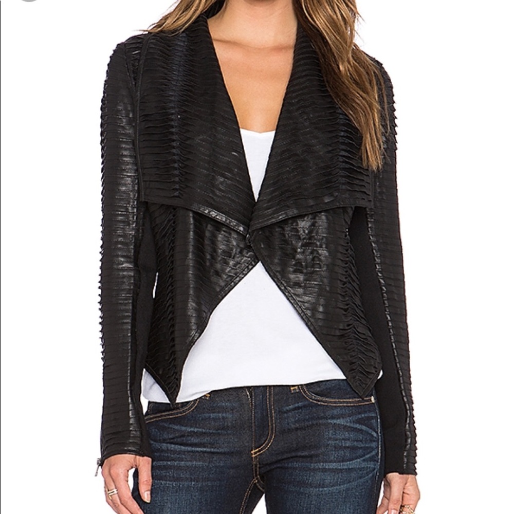 Blank NYC In the Moment vegan leather jacket